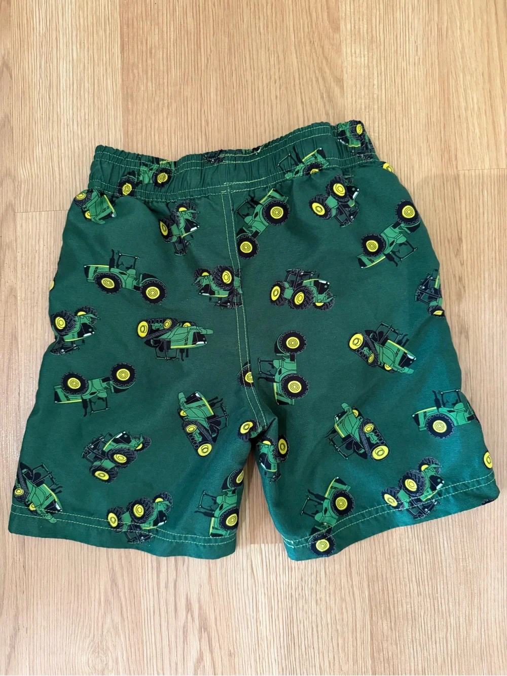 John Deere Green Tractor Print Kids Swim Trunks Shorts 4T